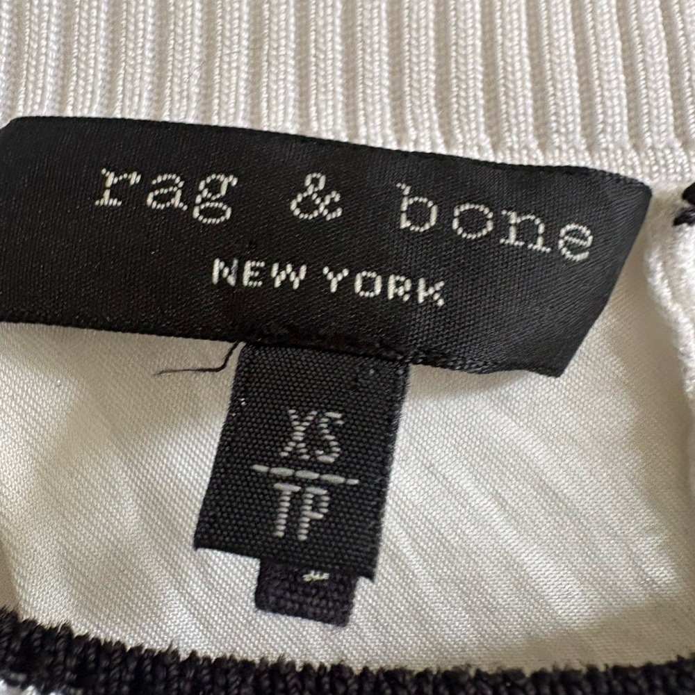 Rag & Bone Clementine -Trim shift dress, white, size XS - Picture 4 of 6
